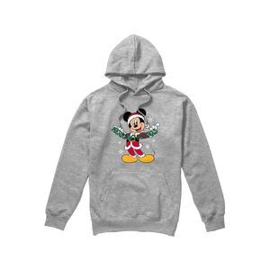 Disney Mens Merry Christmas Mickey Mouse Hoodie / Sport Heather